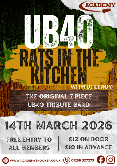 UB40 rats in the kitchen 14th March 2026